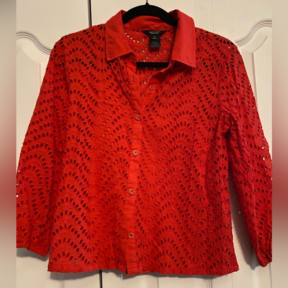 Simply Vera Vera Wang Eyelet Blouse
